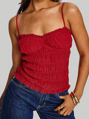 Solid Smocked Camisole Top