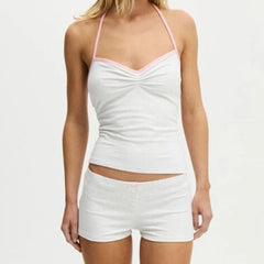 Printed Top And Boxer Shorts Sleepwear Set