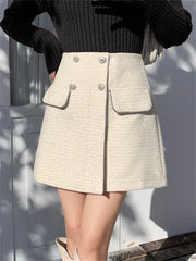 Tweed Sparkle Buttoned Mini Skirt Free From Label