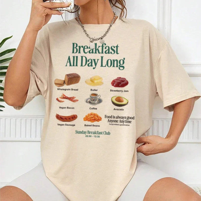 Breakfast Club Retro Funny Oversized Graphic Tees Unisex