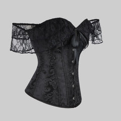 Lace Off-shoulder Lace Up Corset