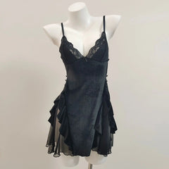 Lace Frill Mini Nightgown