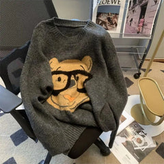 Bear Embroidered Sweater