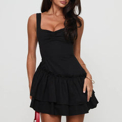 Frill A-Line Hem Mini Dress