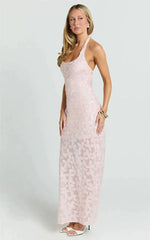 Floral Sequin Bodycon Maxi Dress