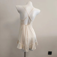 Tie Up V-neck Slip Nightdress