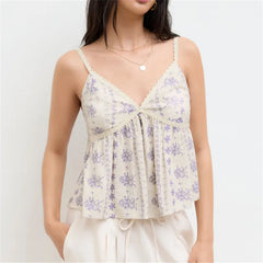 Printed Babydoll Tank Top