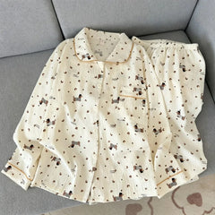 Dachshund Kawaii Print Pajama Set