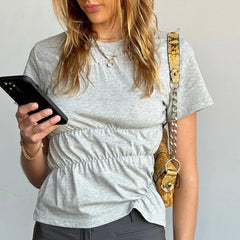 Ruched Short Sleeve T-Shirt