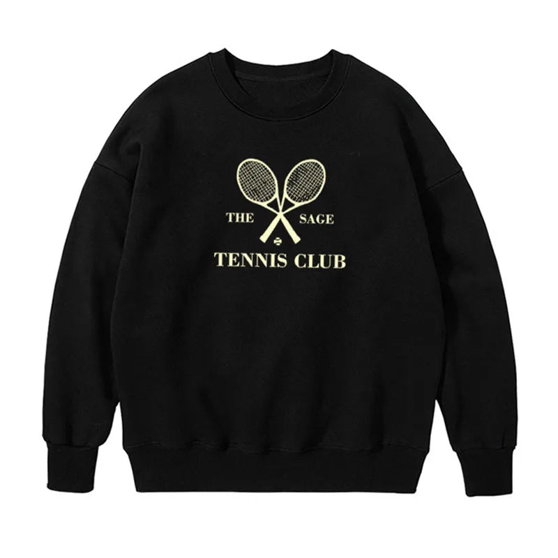 Tennis Club Letter Print Sweatshirt