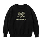 Tennis Club Letter Print Sweatshirt - Free From Label