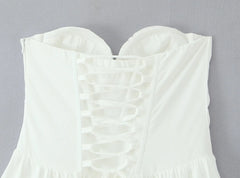 Sweetheart Neckline Bustier Strapless Maxi Dress