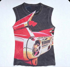 Printed Car Tank Top - Free From Label