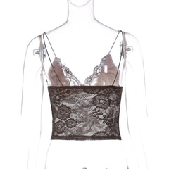 Floral Lace Camisole Crop Top