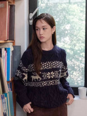 Christmas Knitted Pattern Sweater