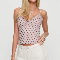 Pink Polka Dot Cami Top