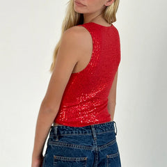 Glitter Crop Tank Top