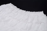 White Ruffle Cardigan Top And Mini Tiered Skirt Set