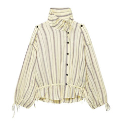 Stripe Drawstring Jacket