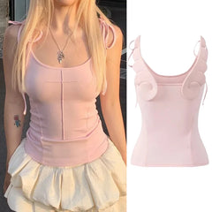 Angel Wing Tie Up Tank Top