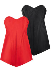Sweetheart Neck Asymmetrical Hem Corset Mini Dress
