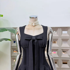 Sleeveless Corset Bow Detail Mini Dress