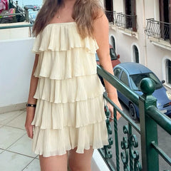 Layer Ruffles Cami Mini Dress