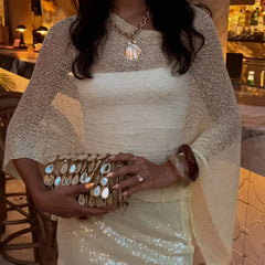 Sheer Shawl Beach Cover-ups Knitted Top