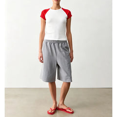 Crewneck Raglan Cropped T-Shirt