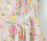Floral Print Corset Midi Dress