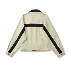 Color Block t Contrast Stripe Zip Up Track Jacket