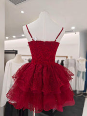 Lace Embroidered Ruffle Tiered Cami Mini Dress