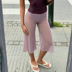 See Through Cover Up Capri Pants