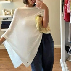 Sheer Shawl Beach Cover-ups Knitted Top
