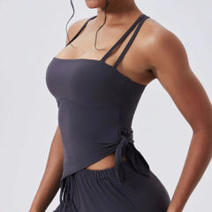 Side Knot Strappy Tank Top