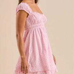 Ruffles Hem Babydoll A-line Mini Dress