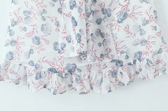 Floral Print Bow-Tied Mini Dress