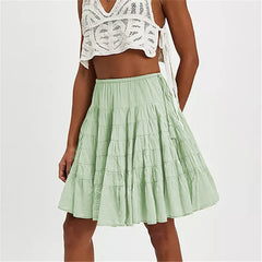 Ruffle Hem Knee Length Skirt