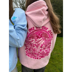 Floral Letter Embroidery Hooded Sweatshirt