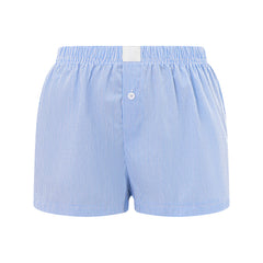 Elastic Waist Striped Plaid Print Shorts