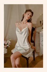 Lace Pachwork Slip Nightdress