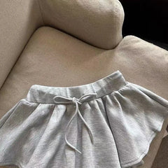 Grey Drawstring Mini Blommers Skort