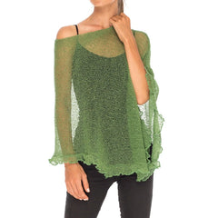 Sheer Shawl Beach Cover-ups Knitted Top