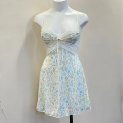 White Floral Printed Cami Nightdress