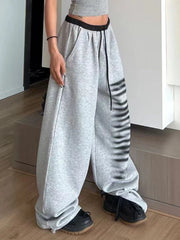 Baggy Patchwork Sweatpants Loose Fashion Track Trousers