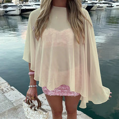 Sheer Chiffon Shawl Wrap Cover-up