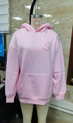 Pink Sunrise Embroidered Hoodie