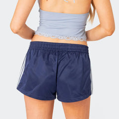 Striped  Elastic Sweat Shorts