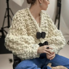 Crochet 3D Bow Cardigan