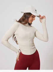 Half Zipper Sport Long Sleeve Yoga Shirt